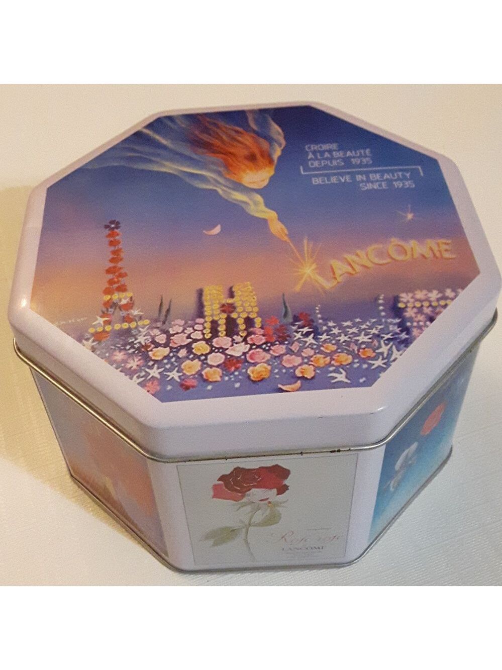 Lancome Paris Tin Make Up Table Decor
